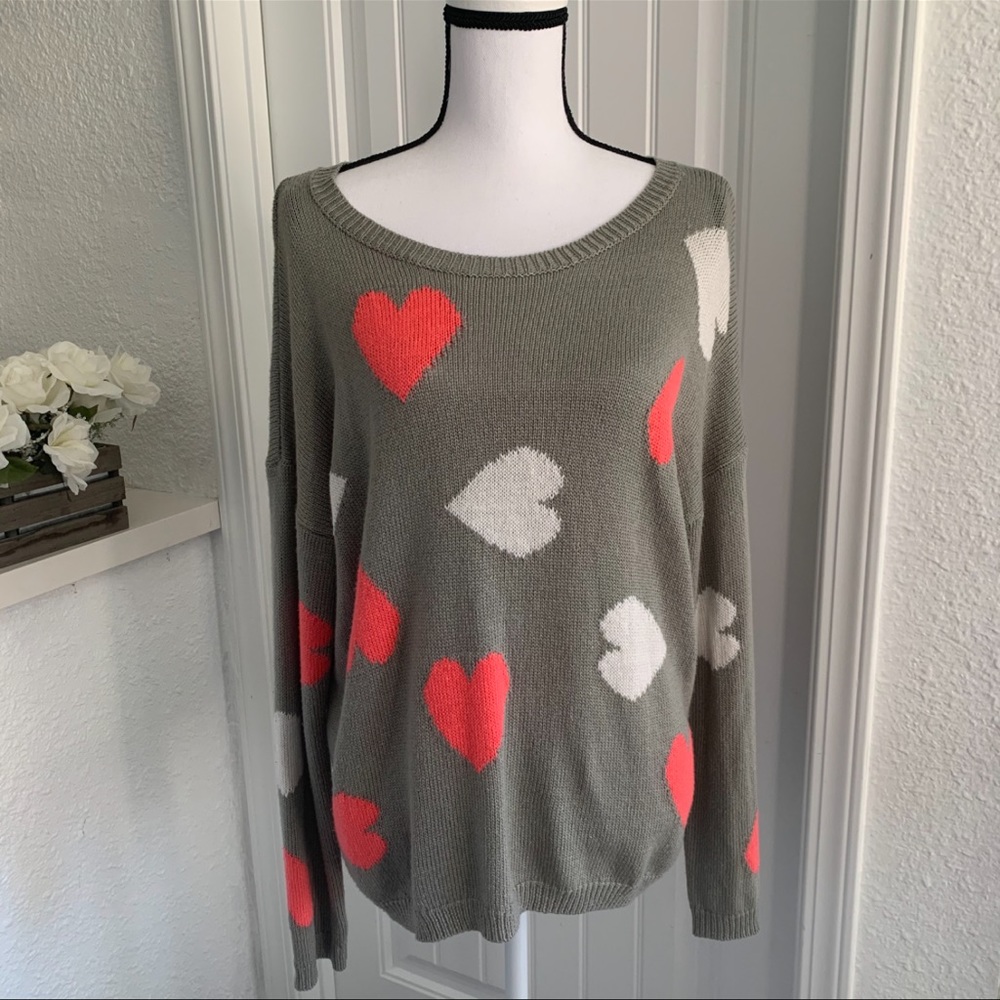 Coincidence & Chance oversized heart sweater size M